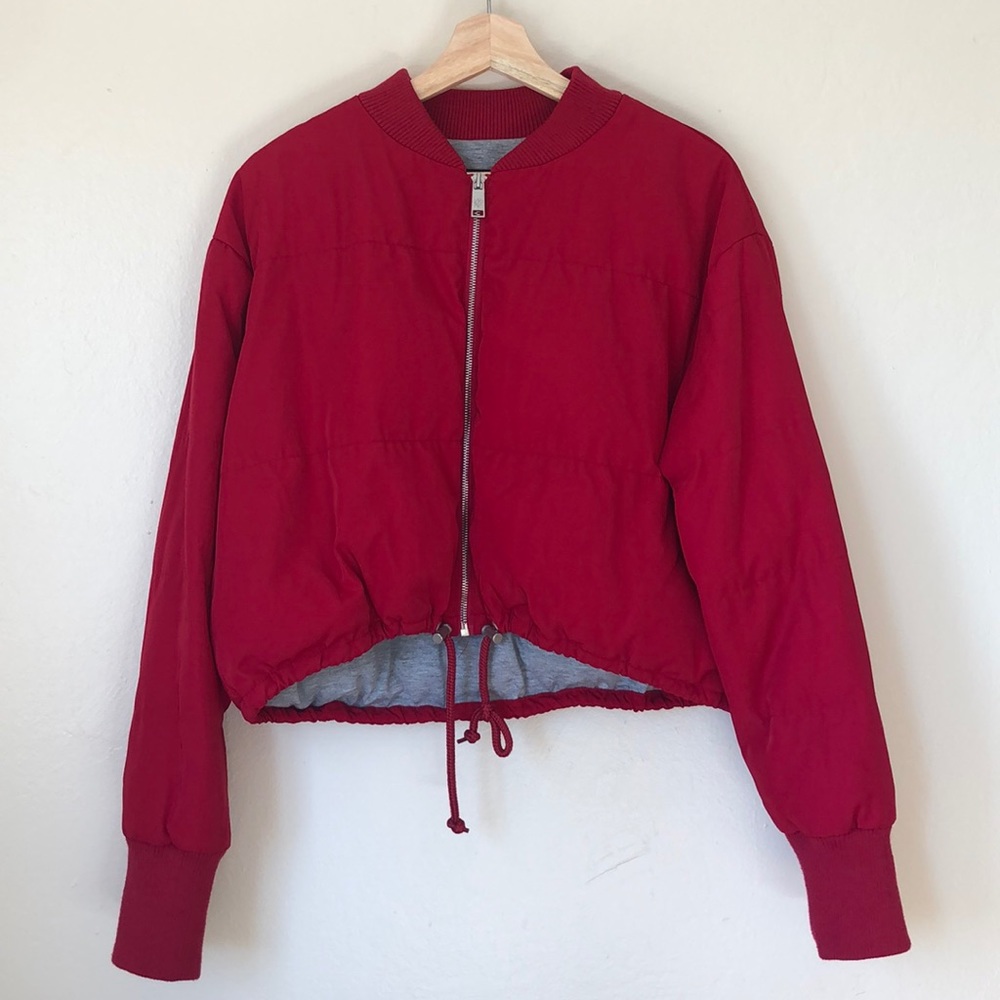Cotton On Red Puffy Bomber Jacket 🍓🍓🍓